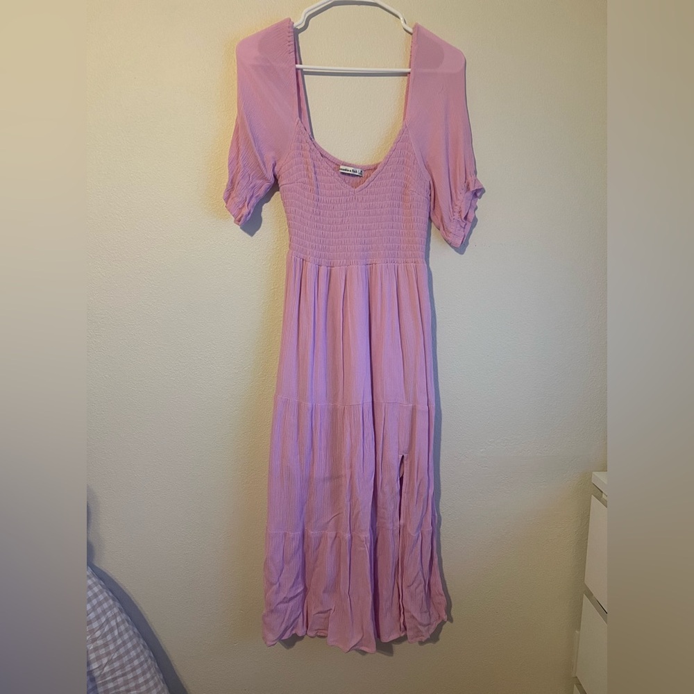 Abercrombie & Fitch Pink Midi Dress